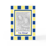 First Birthday Party Invitation - Blue Yellow First Birthday Party Invitation - Blue Yellow