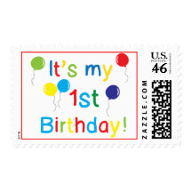 First Birthday Postage Stamp