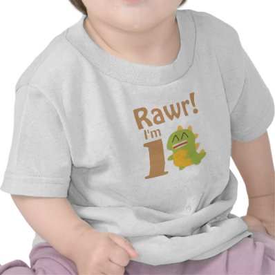 First Birthday, Rawr! I&#39;m 1, Cute Dino T-shirts