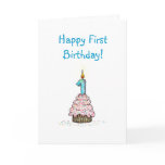 First Birthday Religious Card