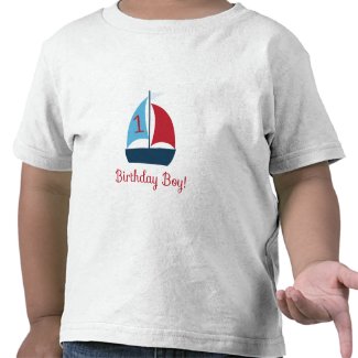 First Birthday Sail Boat T-Shirt shirt