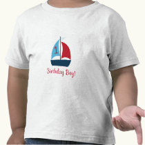 First Birthday Sail Boat T-Shirt t-shirts