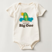 First Birthday Surfboard Surf Baby Bodysuit t-shirts