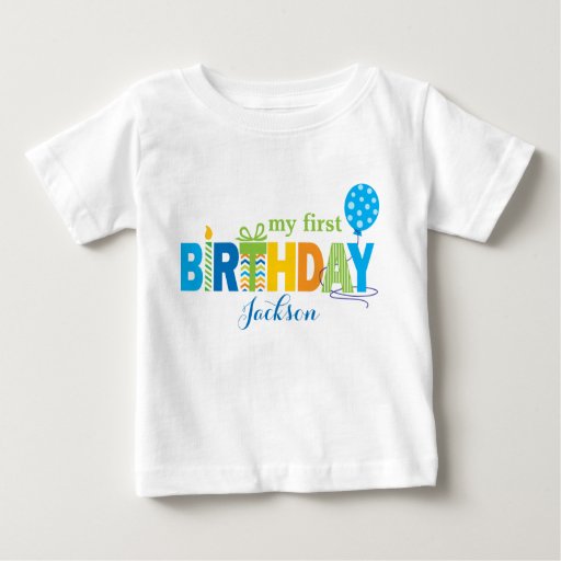 First Birthday Tshirt Personalized Zazzle