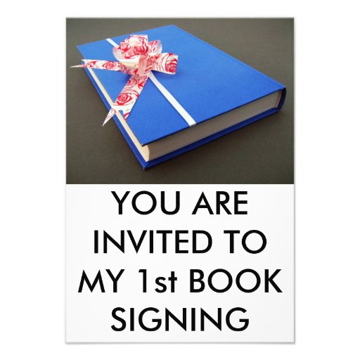 First book signing custom announcement
