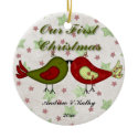 First Christmas Birdies Ornament (Green) ornament