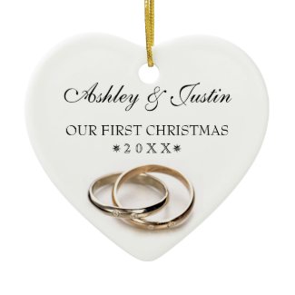 Wedding Rings Christmas Ornament