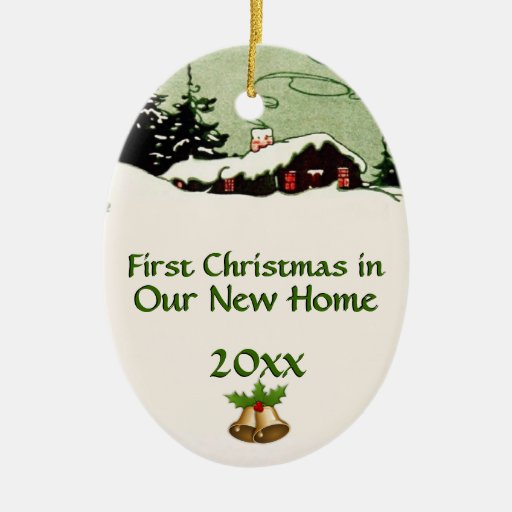 first christmas in new home country cabin ornament zazzle first christmas in new home country cabin ornament zazzle