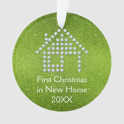 first christmas in new home green ornament zazzle first christmas in new home green ornament zazzle