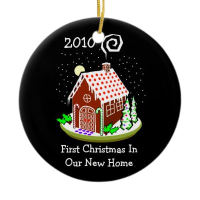 First Christmas In Our New Home 2010 (Gingerbread) Christmas Ornament