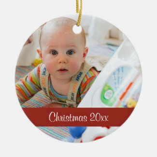 First Christmas Keepsake Custom Photo Ornament
