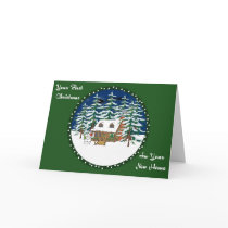first Christmas log cabin Christmas card by freespiritdesigns first Christmas log cabin Christmas card