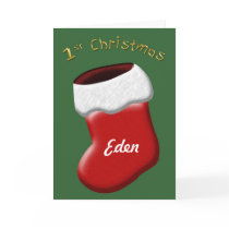 First Christmas Stocking Card