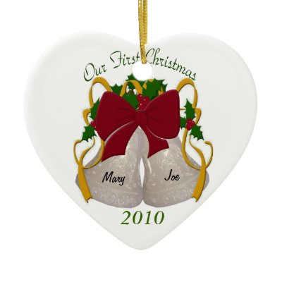 First Christmas Wedding Bells Ornament by atteestude