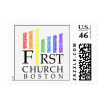 First Church Boston (welcoming LGBT rainbow) postage by msullivan2002 First Church Boston (welcoming LGBT rainbow) postage