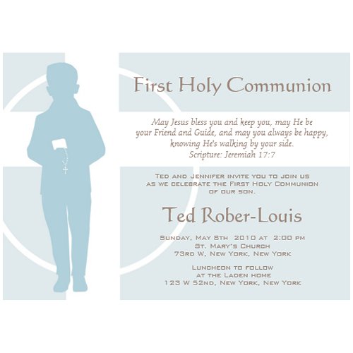 First Communion invitations for Boys