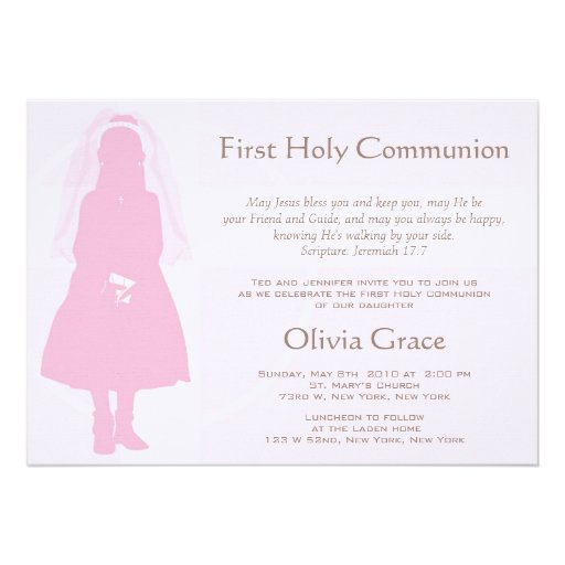 First Communion and Announcement - Girl