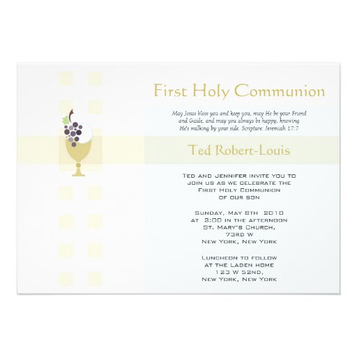 First Communion - Boy Announcements