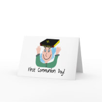 First Communion Day~~"Boy With Bible" Greeting Card