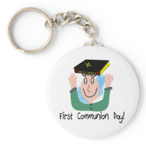 First Communion Day~~"Boy With Bible" Keychain