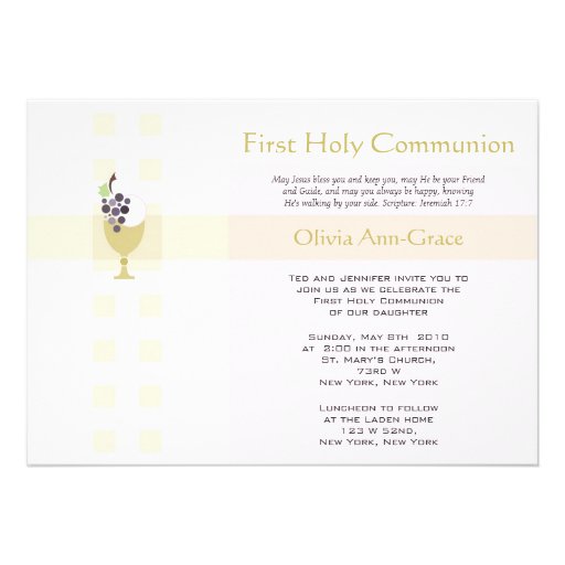 First Communion - Girl Custom Invite