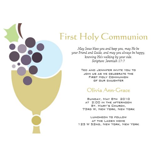 First Communion invitations
