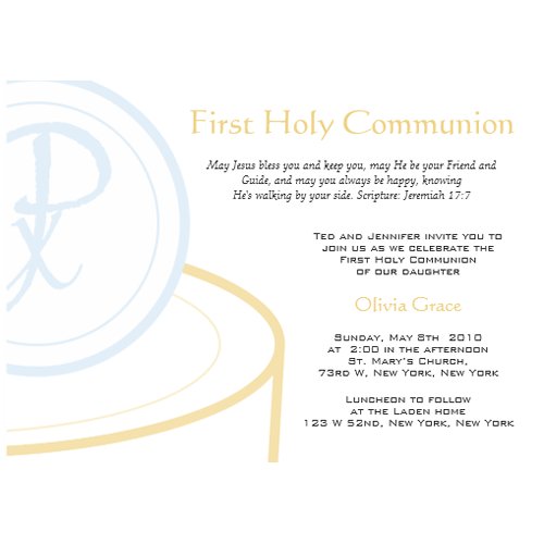 First Communion invitations