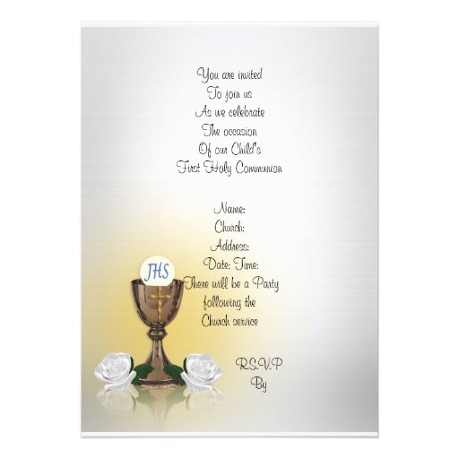 First communion invitation