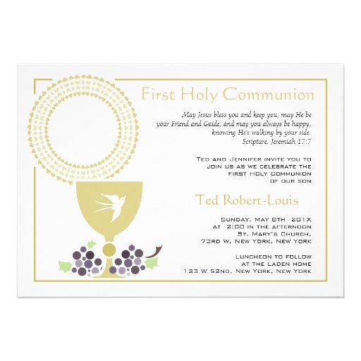 First Communion Invitation (front side)