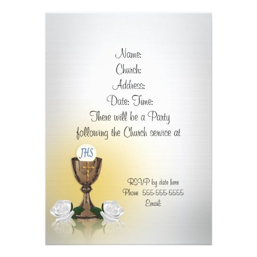 First Communion invitation