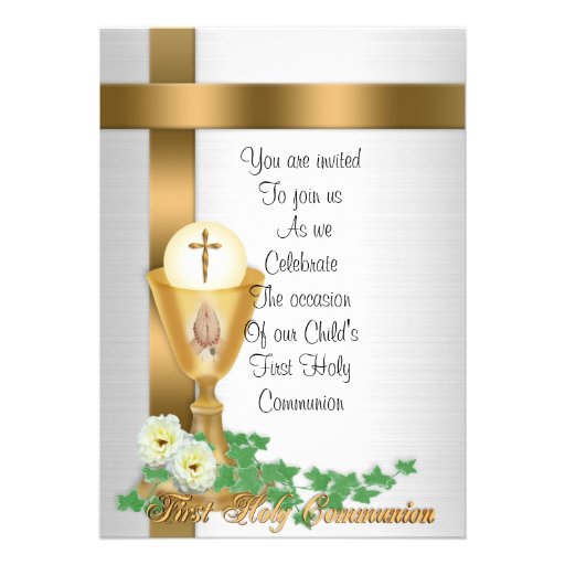First Communion invitation (front side)