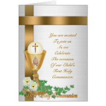 First communion invitation card