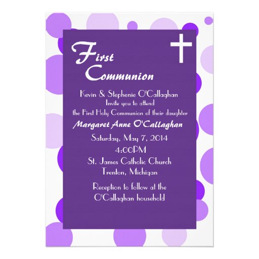 First Communion Invitation - Girl