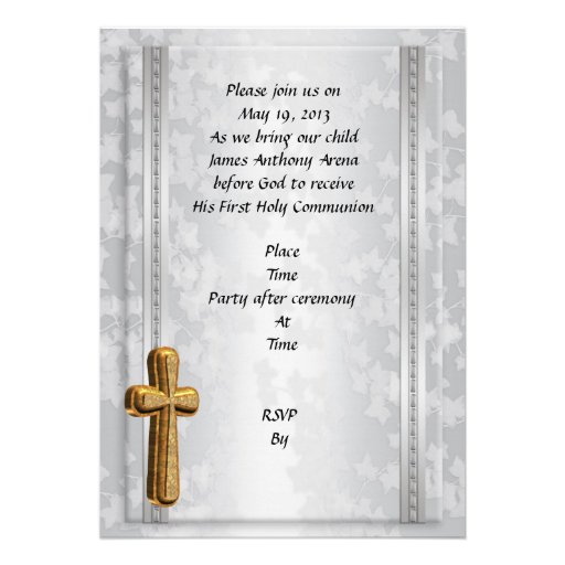 First Communion Invitation with photo
