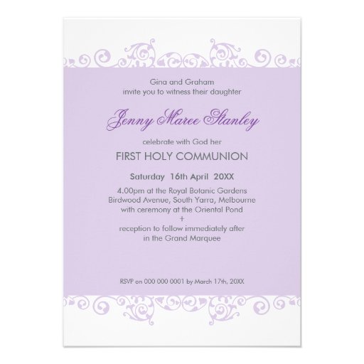 FIRST COMMUNION INVITES :: curls 1P
