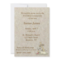 First Communion Lamb Invitation