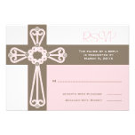 First Communion or Baptism RSVP  |  Pink invitations