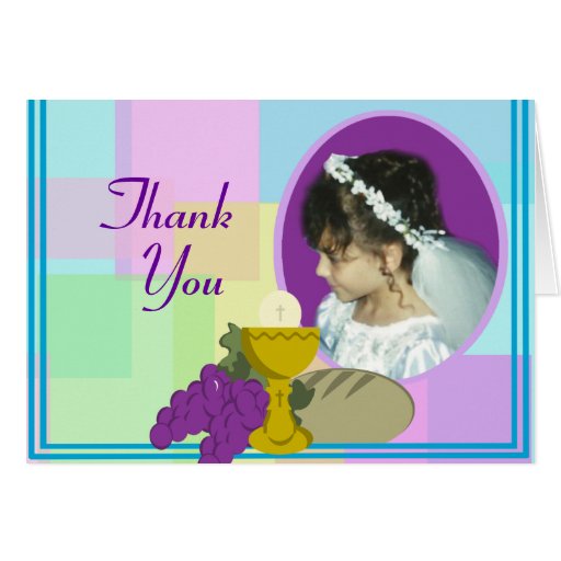 First Communion/ Thank You Card | Zazzle