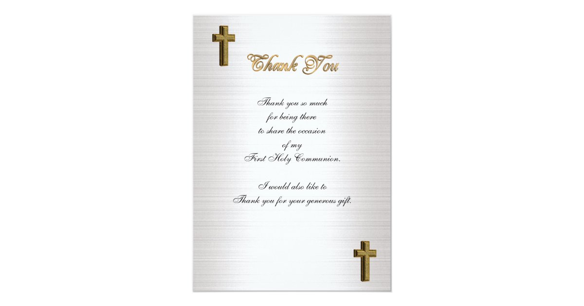 First Communion Thank you card Photo Zazzle
