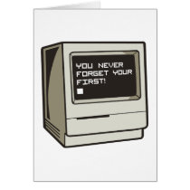 First Computer Retro Greeting Card