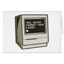 First Computer Retro Greeting Cards