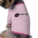 First Dog Bowl Pet T-shirt