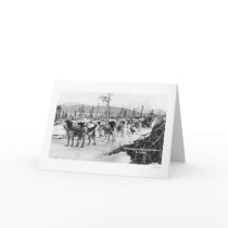 First Dog Team Alaska 1910 cards
