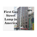 First Gas Street Lamp in America postcards