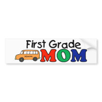 First Grade Mom bumper stickers