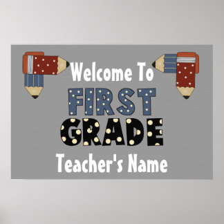 First Grade Teacher Posters | Zazzle