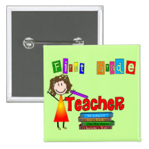 First Grade Teacher Gifts Button