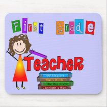 First Grade Teacher Gifts Mouse Pads
