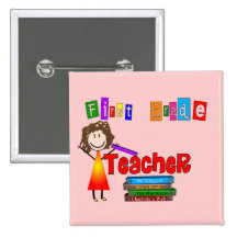 First Grade Teacher Gifts Pin