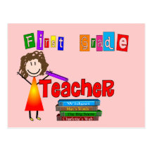 First Grade Teacher Gifts Postcards